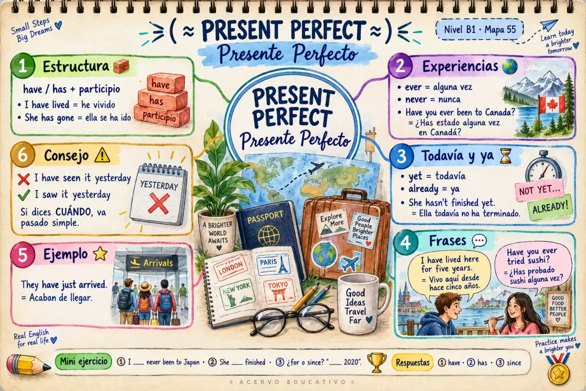 Mapa mental - Present Perfect (B1)